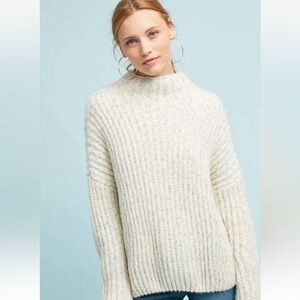 Suncoo Lara Pullover Sweater T0 XS Ivory Gold Anthropologie Paris